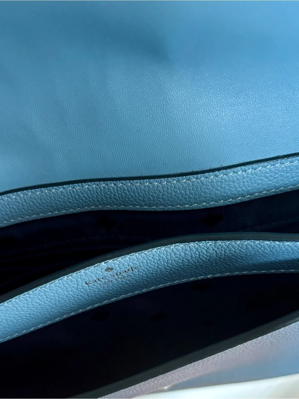 kate spade Light Blue Pebbled Leather Crossbody